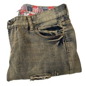 Men's Distressed Jeans - Brown